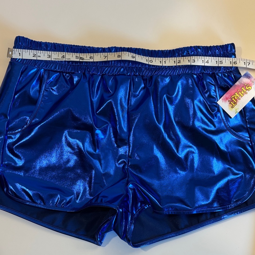 Spirit Royal Blue Shimmer Shorts Sz M